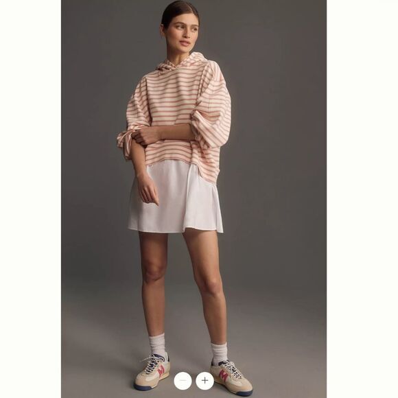 Pilcro Dresses & Skirts - Pilcro Hoodie Shirt Layered Mini Dress